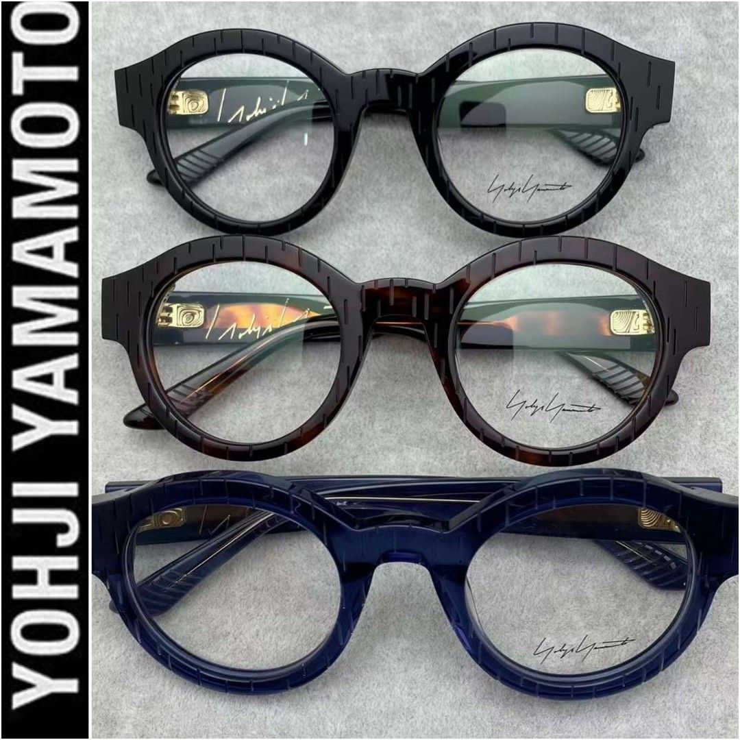 山本耀司眼鏡yohji yamamoto round glasses, 男裝, 手錶及配件