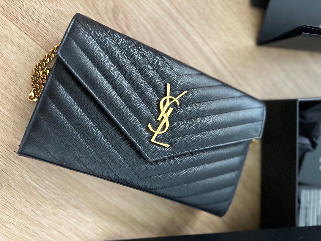 Ysl wallet store on chain black