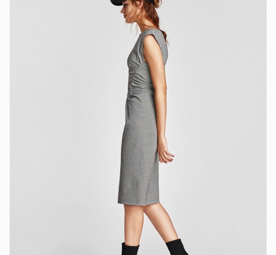 Zara herringbone dress discount