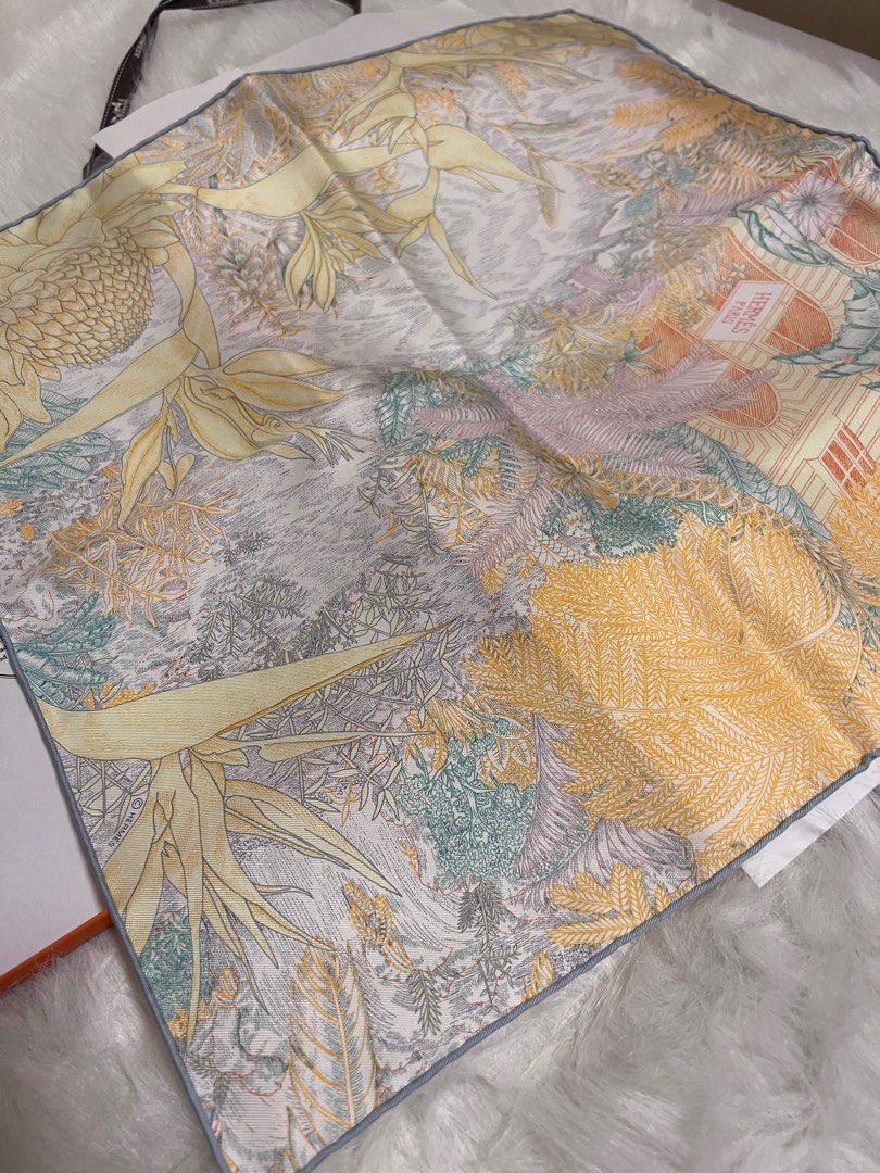 100% New] Hermes 愛馬仕全新2023春夏絲巾Faubourg Tropical Detail