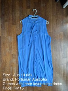 2 piece Blue Long Blouse Dress