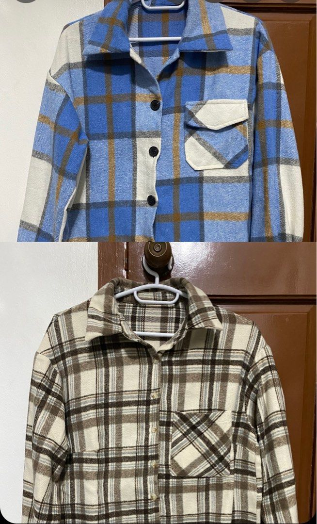 2 Shein flannel for 500, Women's Fashion, Coats, Jackets and Outerwear