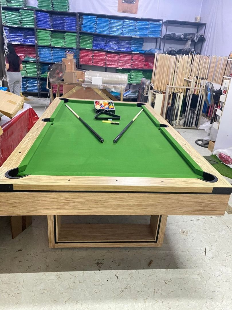 4x8 ft. JUNIOR BILLIARD TABLE CREAM (Category: Billiards and Bowling) located in San Pablo. Submitted by ablpsports (Listing ID 1211937073, Image 1). Description: 4x8 ft. JUNIOR BILLIARD TABLE CREAM ✅ Brand new ✅ Good Quality ACCESSORIES : ✅2 CUE STICK ✅2 INCHES BILLIARD BALL ✅1 PLASTIC TRIANGLE ✅2 CUE CHALK ✅1 TABLE BRUSH 👉 Look for Ms. ELLA CORAL 😇 For more information & inquiries, don't hesitate to message CELLPHONE NUMBER: 09157086592 WHATS