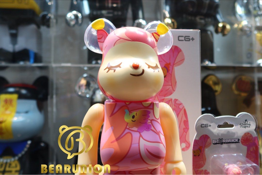 現貨」Bearbrick 400% 100% greenie x elfie 小飛象, 興趣及遊戲, 玩具