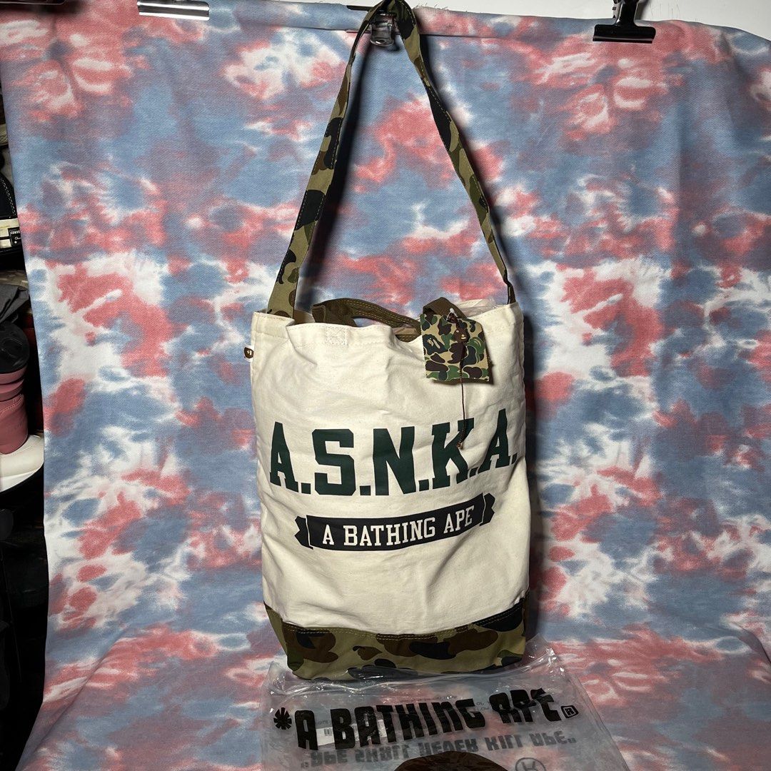 全新full set bape 2way tote bag green abc camo 93 bathing ape