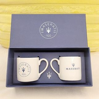 瑪莎拉蒂 Maserati 原廠百周年紀念 義式espresso 咖啡對杯 #23情人節
