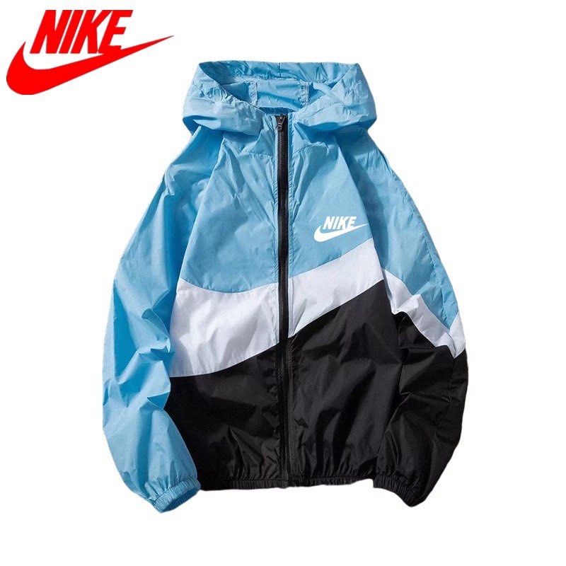 NIKE UNISEX Thin Jacket Windbreaker Outdoors Fashion Big Swoosh Hooded Coat BRAND NEW READY STOCKS