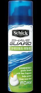 舒適牌 Shave Guard 刮鬍泡 60g 敏感型-綠色(旅行組)