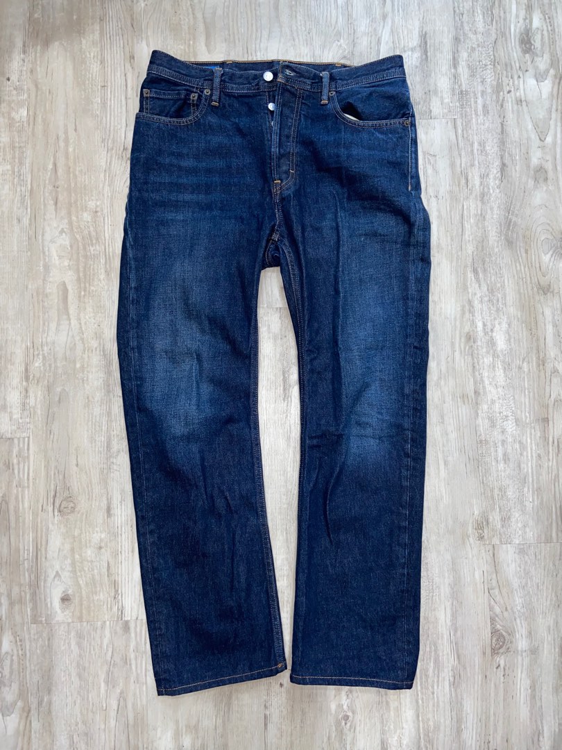Acne Studios Land Dark Blue Men s Fashion Bottoms Jeans on