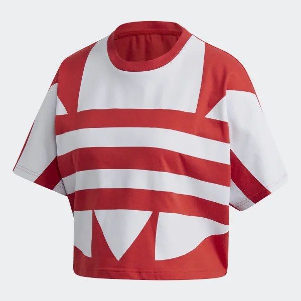 Adidas Original Large Trefoil Crop Top
