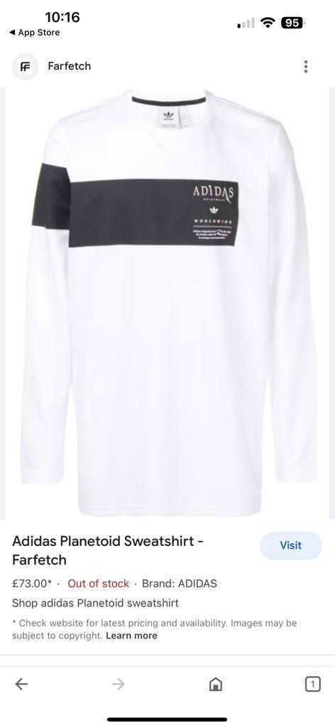 fotografía célula parálisis Adidas Planetoid sweatshirt, Men's Fashion, Tops & Sets, Tshirts & Polo  Shirts on Carousell