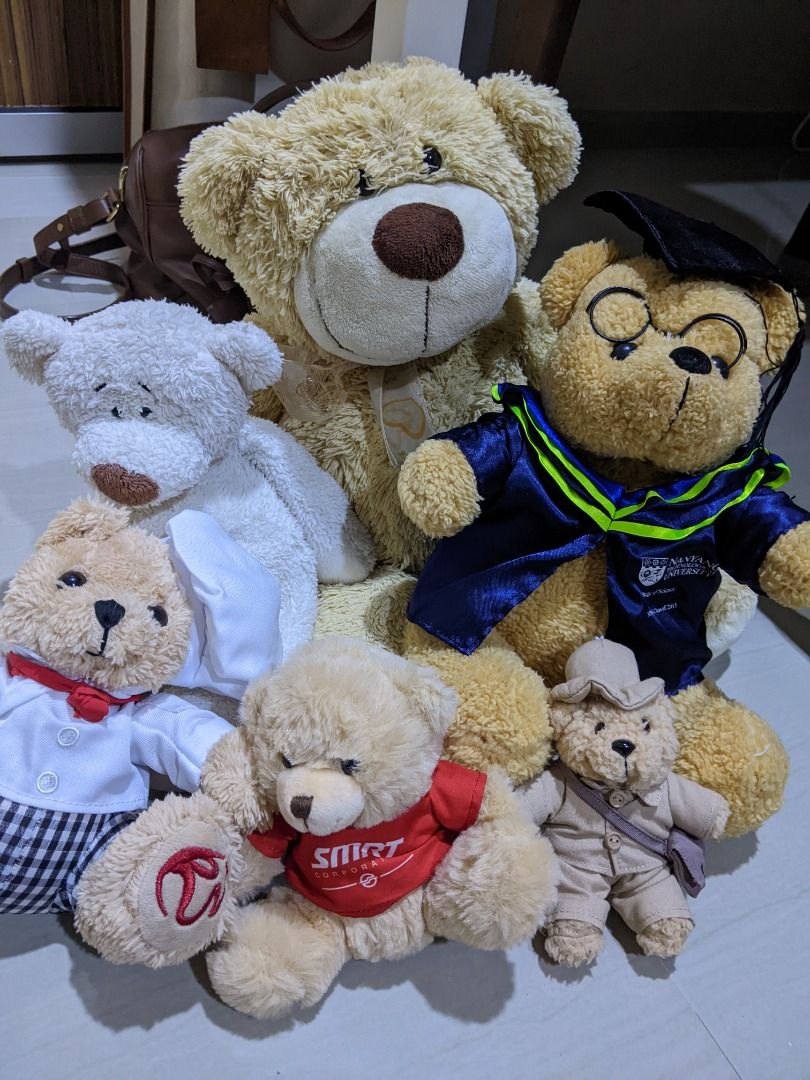 Assorted Soft Toy Bears, Hobbies & Toys, Toys & Games on Carousell