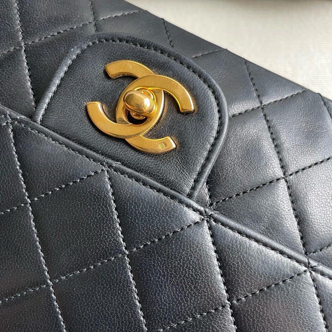 AUTHENTIC CHANEL Classic Flap Bag 24k Gold Hardware with COCO STAMP ,  Luxury, Bags & Wallets on Carousell