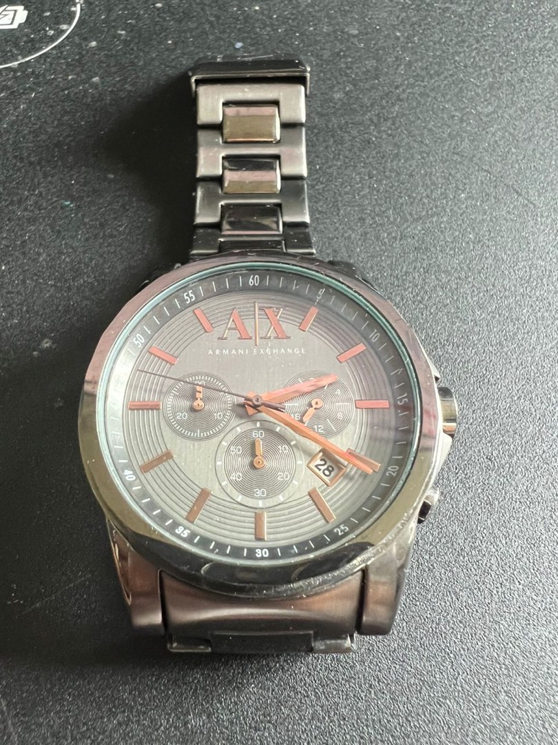 BOYSYAM prelove | ARMANI Exchange Chronograph Grey Stainless Steel Watch  AX2086 ( Black) ( Original), Men's Fashion, Watches & Accessories, Watches  on Carousell
