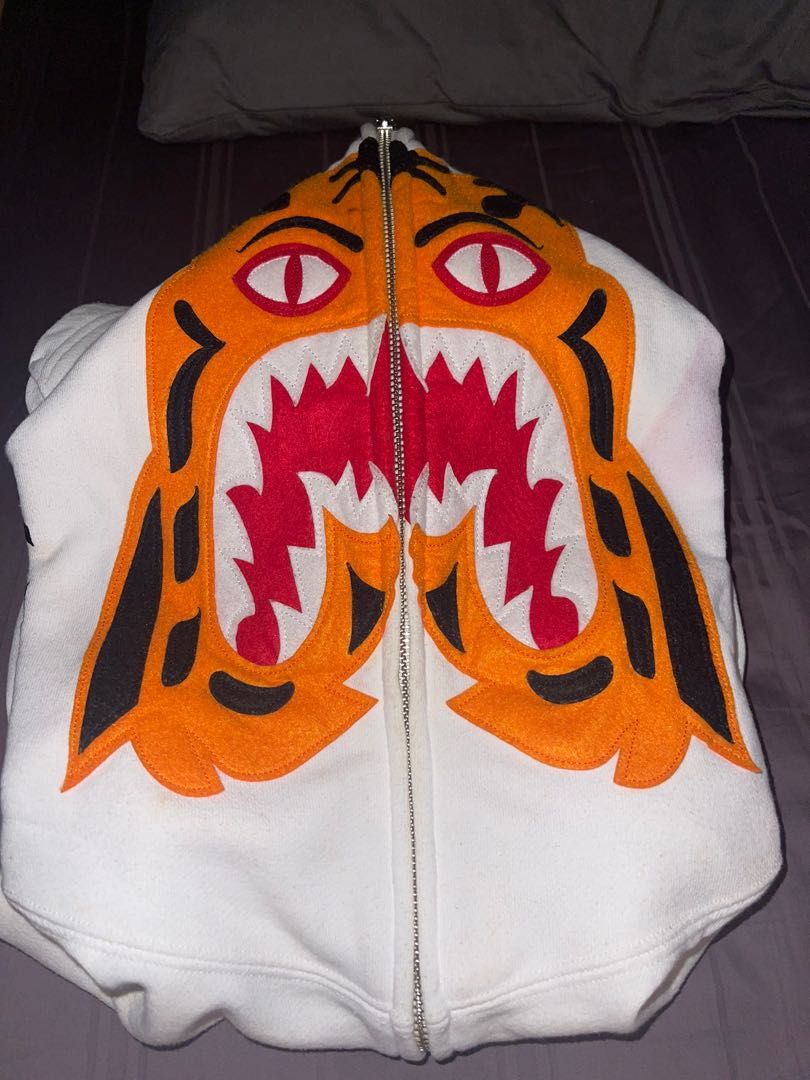 Bape orange tiger hoodie outlet