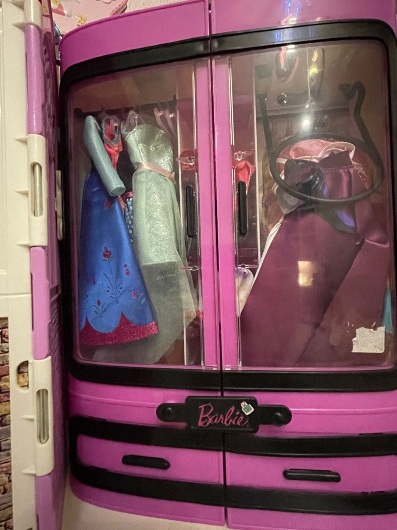 Barbie wardrobe with clothes. New, Babies & Kids, Babies & Kids Fashion on Carousell
