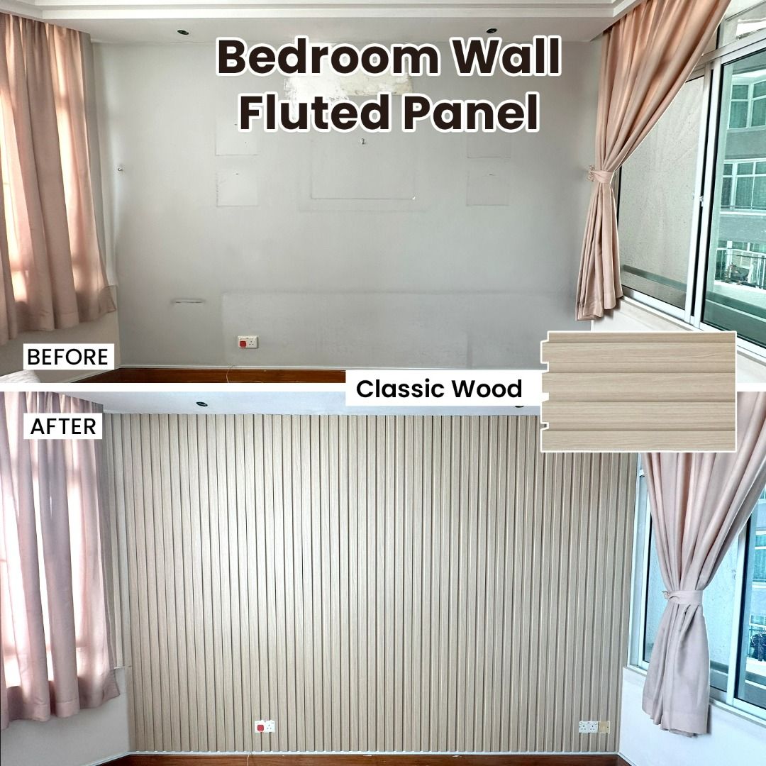 Bedroom Wall Fluted Panel / Wall Decoration / Fluted Wall Panel / Wall ...
