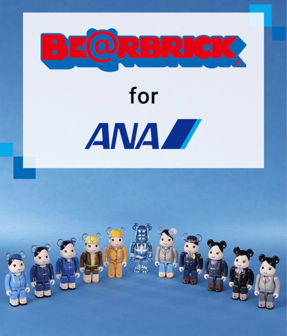 BE@RBRICK for ANA創立70周年記念歴代制服收藏品Be@rbrick 100% Set