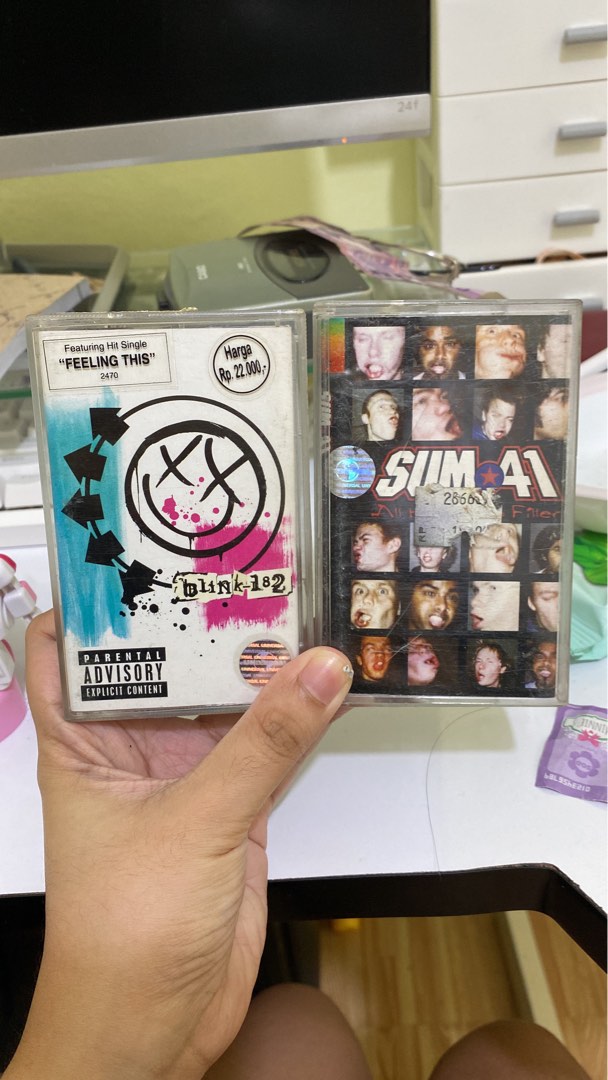 Blink 182 & SUM 41 cassette tapes pop punk, punk rock cassette, Hobbies