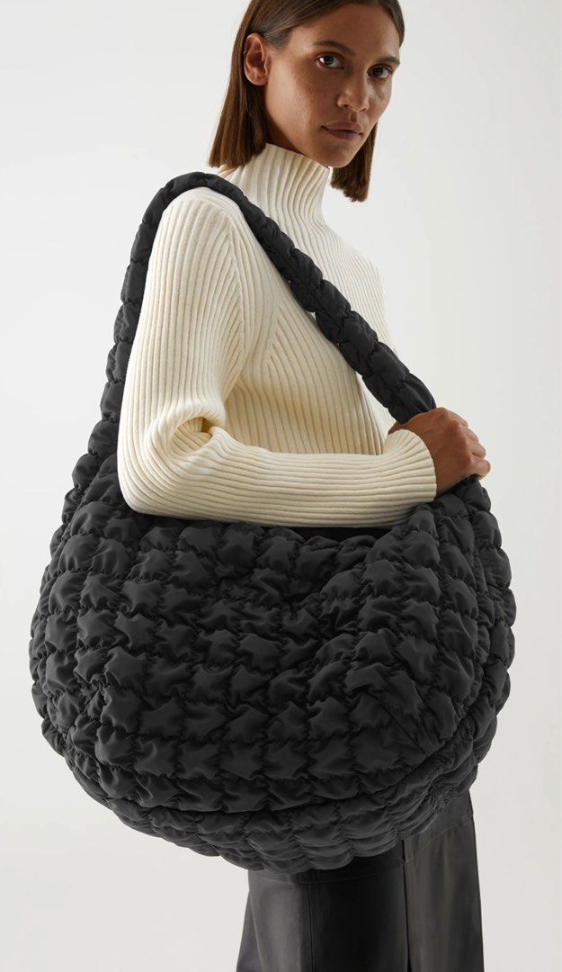 OVERSIZED QUILTED CROSSBODY - Black - Bags - COS
