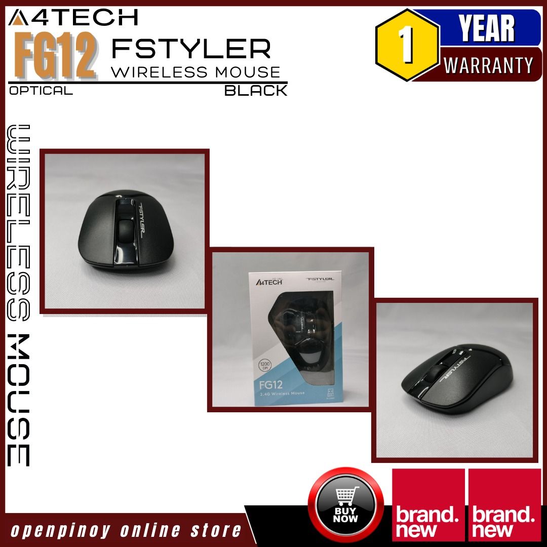 Brand New A4TECH WIRELESS MOUSE FG12 Fstyler, Computers & Tech, Parts ...