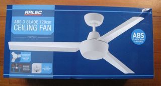 BRAND NEW ABS 3 Blade 120cm Ceiling Fan - No Light - Wall Control (No remote)