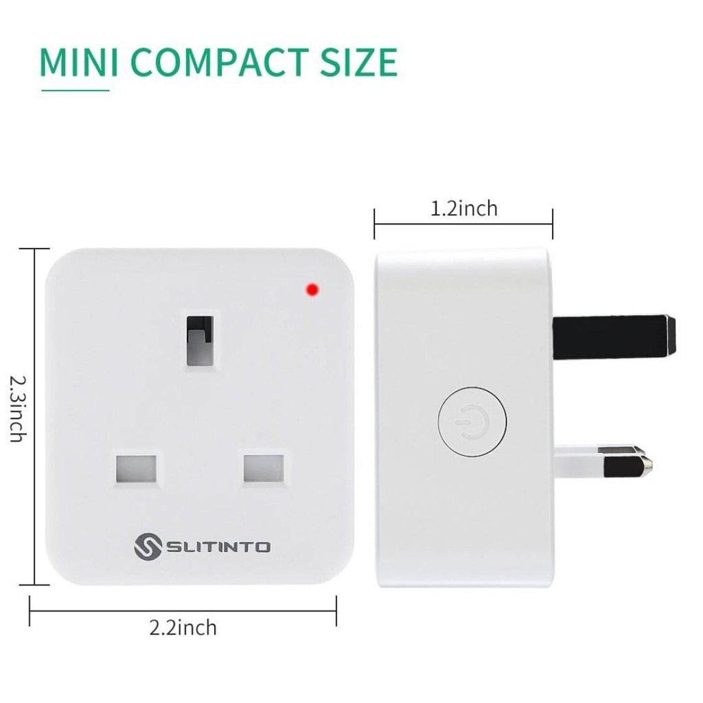 C55 Slitinto NX SM110 Wi Fi Smart Plug Socket Works with Alexa Google Home and IFTTT Mini Smart Outlet 16A 2 PACK