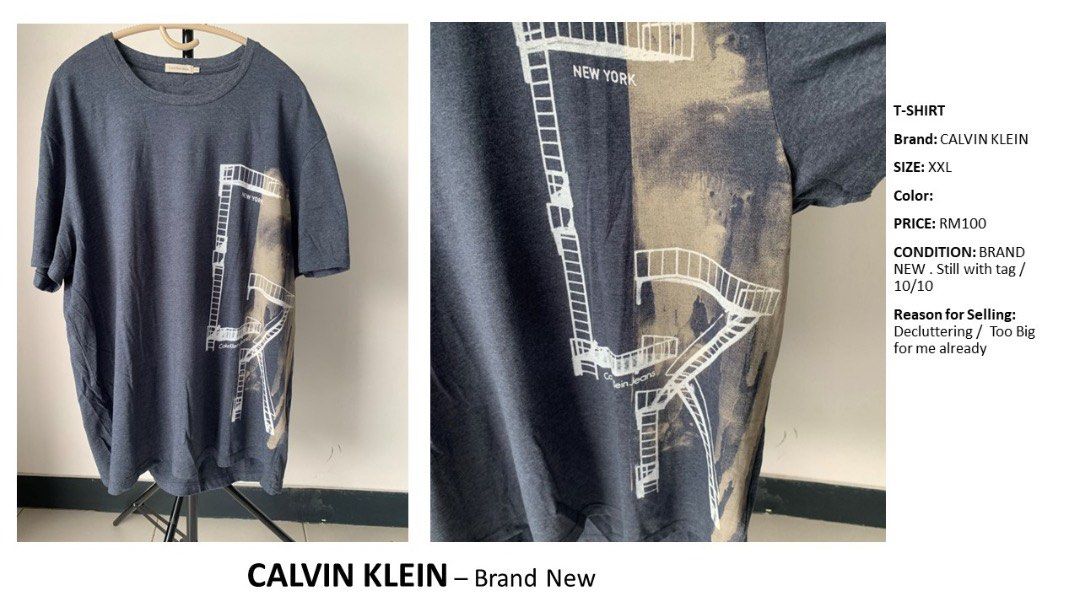 Calvin klein sales t shirt xxl