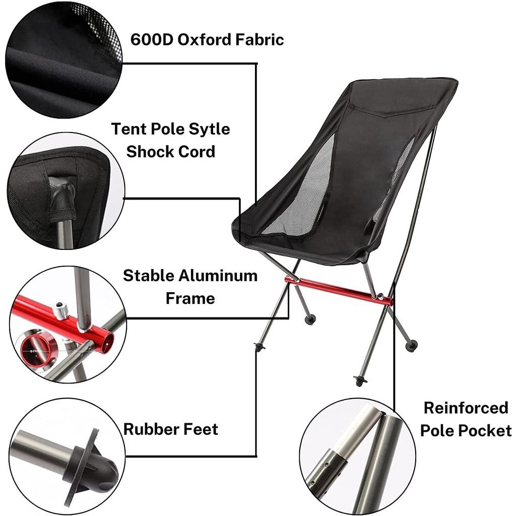 Naturehike Chair Yl06 Plus Camping Moon Chair Ultralight Folding High Back  Chair Outdoor Folding Fishing Chairs Backpacking