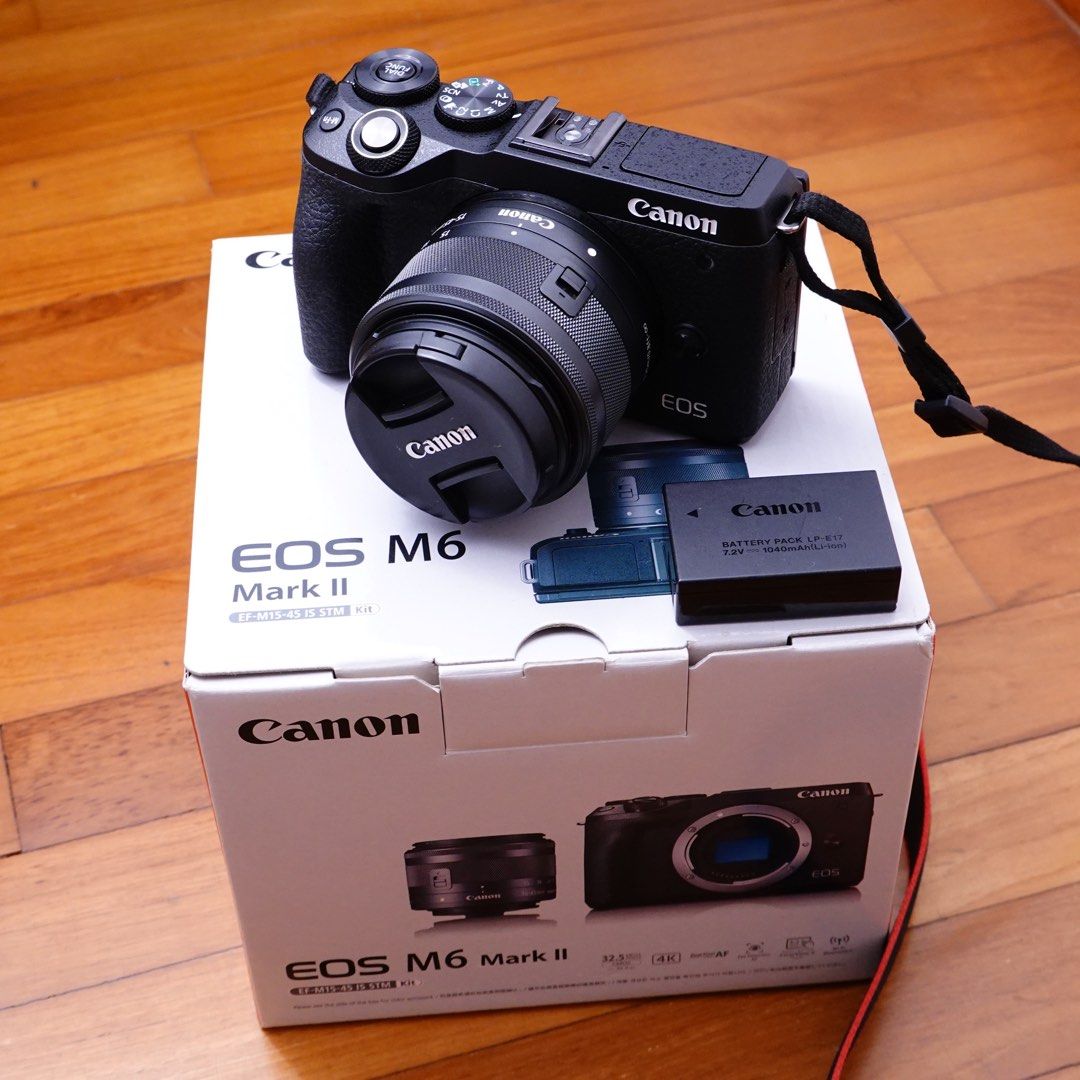 美品　キヤノン　EOS M6 & EF-M15-45mm セット　ＳＤカード