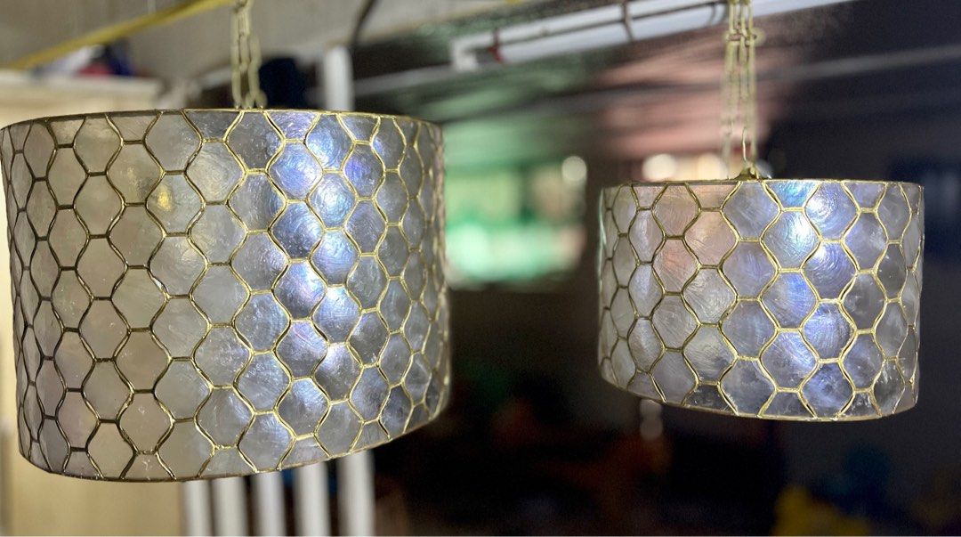 CAPIZ PENDANT LIGHT (Category: Lighting) located in Caloocan City. Submitted by casadisenyo (Listing ID 1212006542, Image 1). Description: MADE TO ORDER Size 19"x12.5" Lead time: 7-14days 50% DOWNPAYMENT NEEDED.