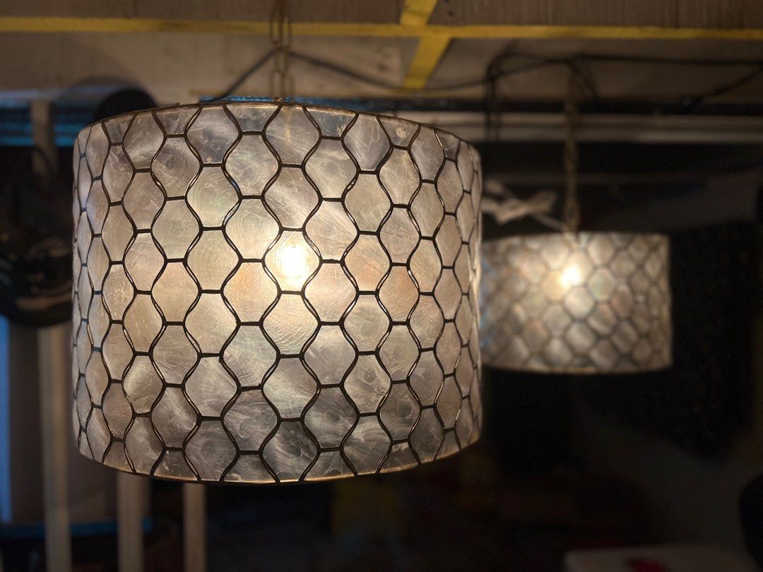 CAPIZ PENDANT LIGHT (Category: Lighting) located in Caloocan City. Submitted by casadisenyo (Listing ID 1212006542, Image 2). Description: MADE TO ORDER Size 19"x12.5" Lead time: 7-14days 50% DOWNPAYMENT NEEDED.