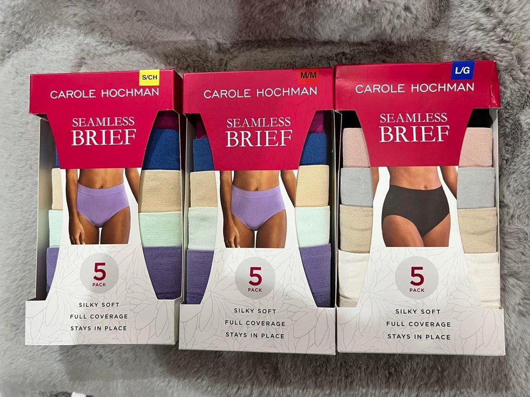 Carole Hochman Ladies' Seamless, Stay in Place Brief, Full Coverage, 5 Pack