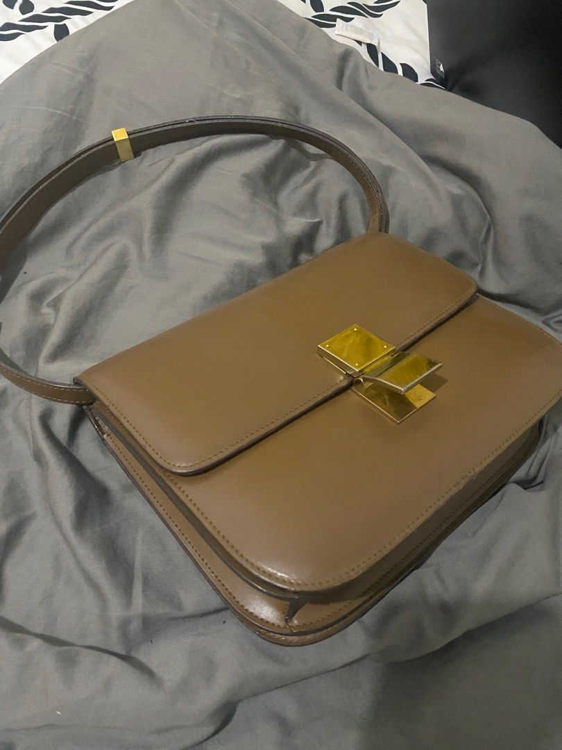 Celine Box fashion Tan Brown Caramel