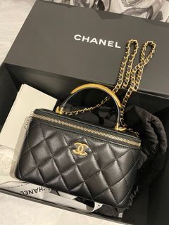 Chanel vanity case with handle