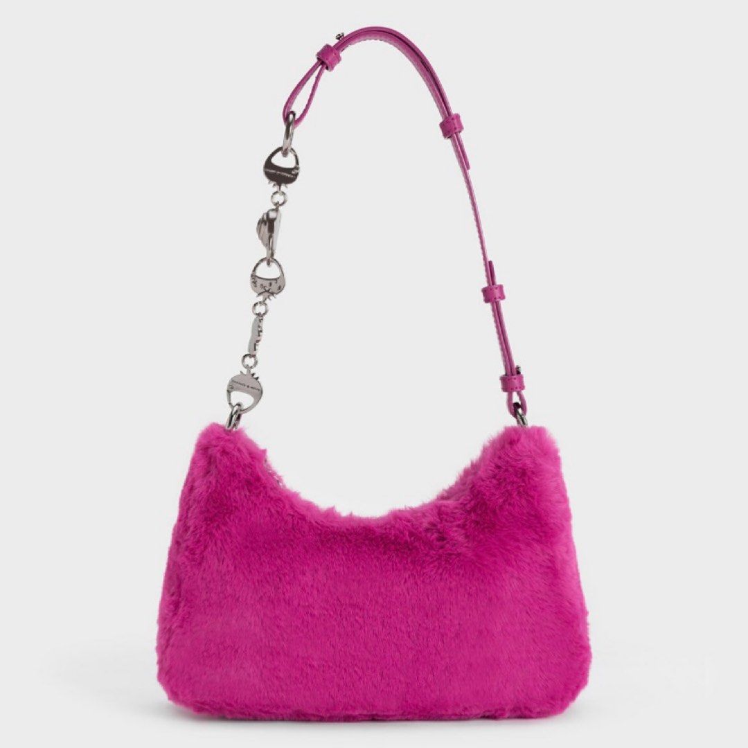 CHARLES AND KEITH PIXAR X DISNEY LOTSO FURRY SHOULDER BAG, Women's Fashion, Bags & Wallets