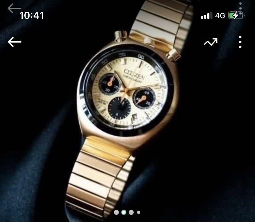 Citizen x Beams 特別版金色Tsun Chrono 牛頭錶, 名牌, 手錶- Carousell