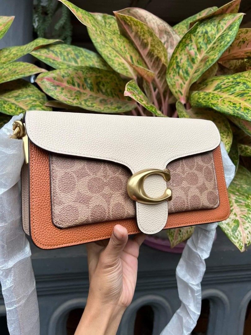 Coach Tabby Shoulder bag in Signature Multicolor Ivory Saddle