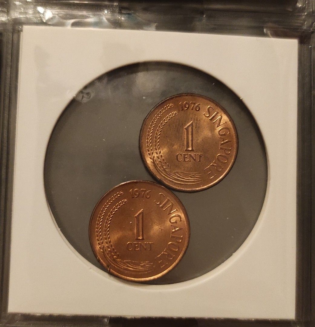 Complete set of 121 pieces of Singapore first series circulation coins ...
