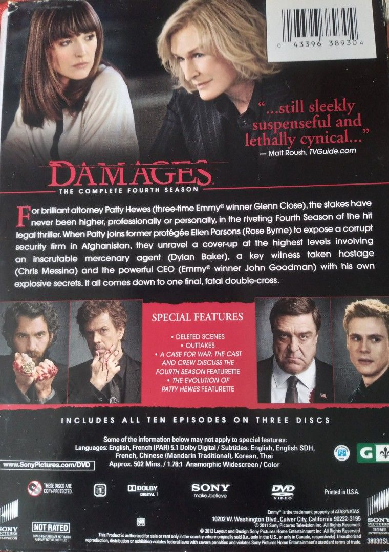Damages DVD complete 11 pcs set, Hobbies & Toys, Music & Media, CDs & DVDs on Carousell
