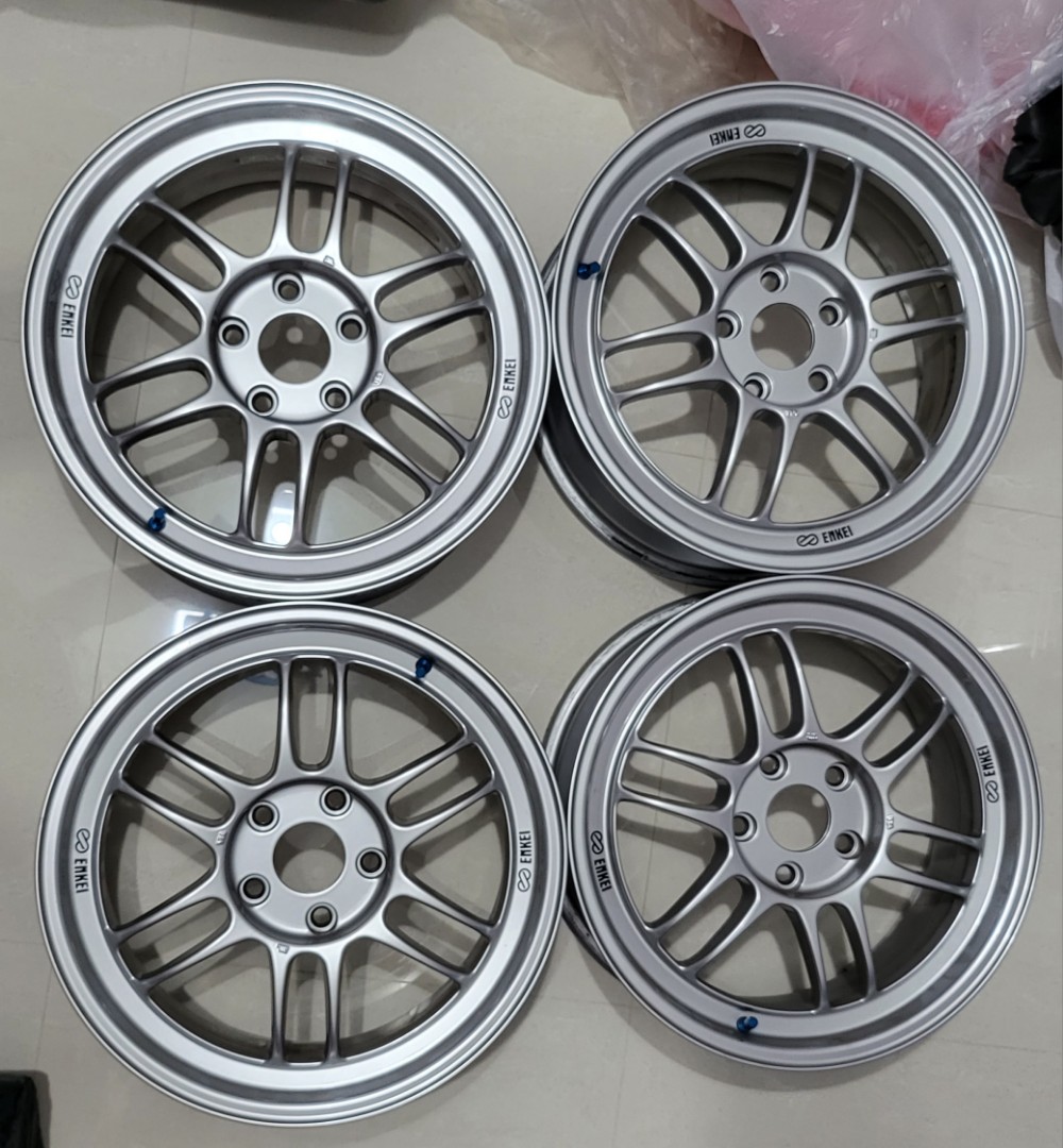 ラッピング無料 美品 5穴 ENKEI エンケイ 18x7.5J RPF1 48 超人気 17