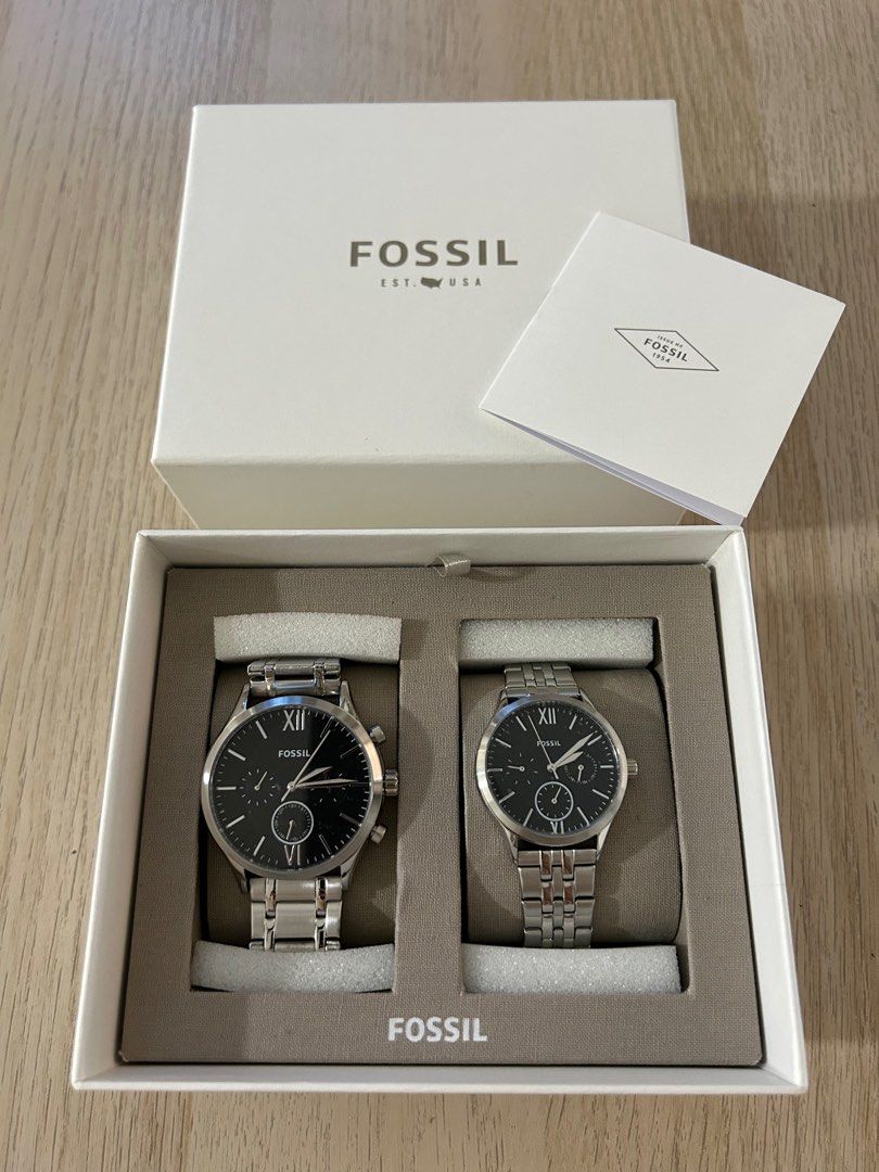 Matching watches for new arrivals couples fossil