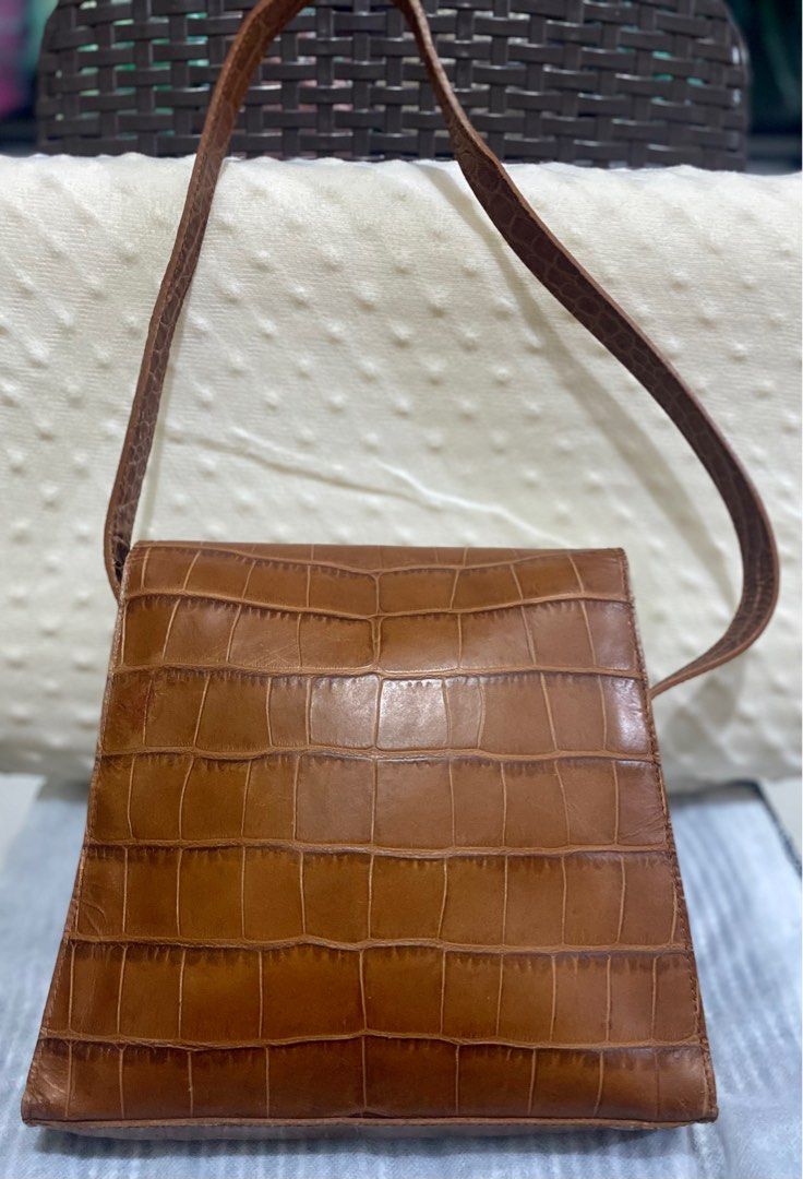 Furla Vintage brown croc (Category: Luxury Bags & Wallets) located in Batac City. Submitted by fab_glam_preloved (Listing ID 1212059324, Image 2). Description: 9/10 condition no dust bag.