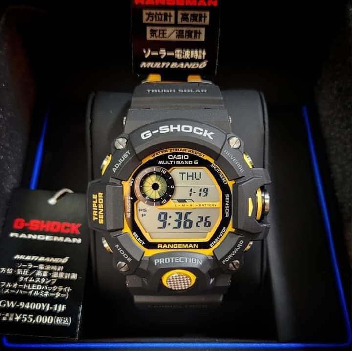 G Shock Rangeman Kuning GW-9400YJ-1JF (Japan set), Men's Fashion