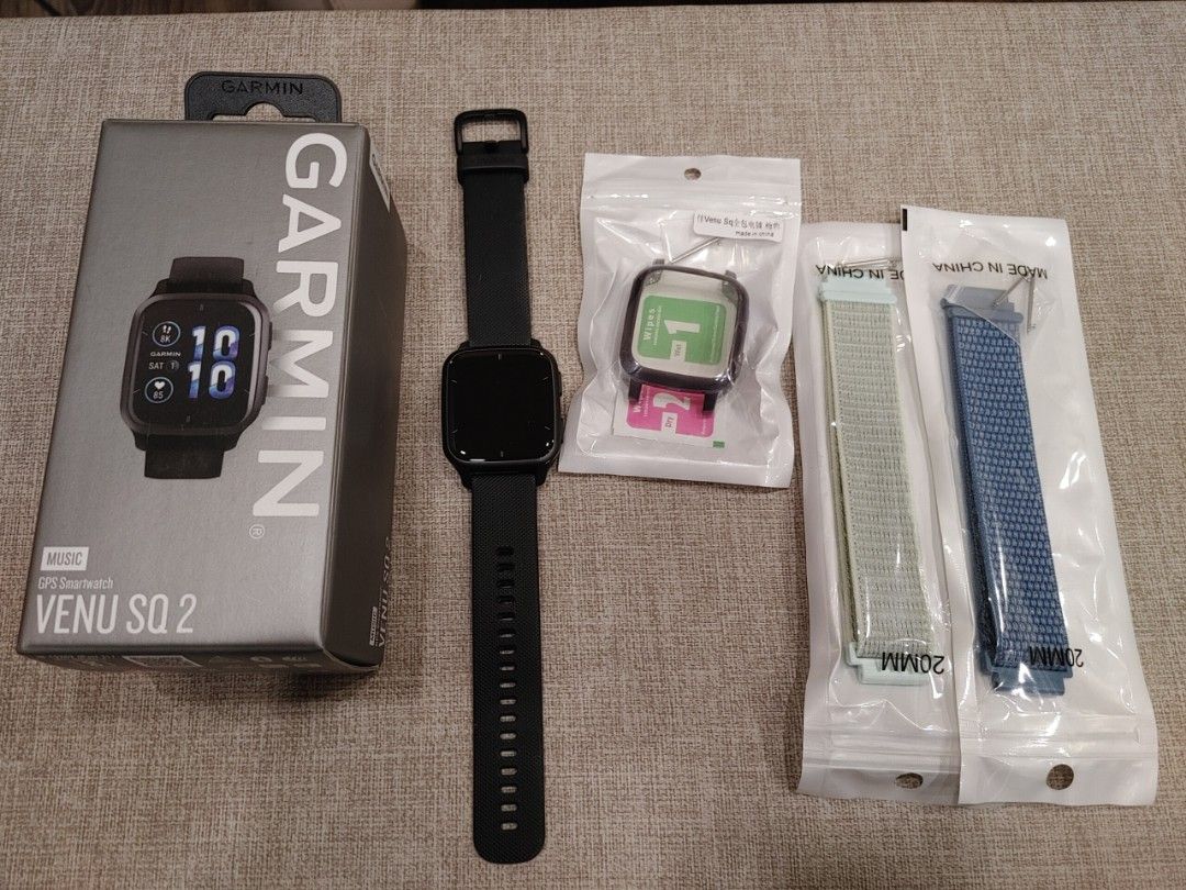 Garmin venu sq 2 music(黑), 手機及配件, 智慧穿戴裝置及智慧手錶在