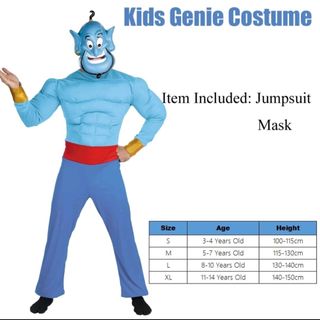 Genie Costume - Vest, Pants, Belt, Headpiece, Babies & Kids, Babies & Kids  Fashion on Carousell