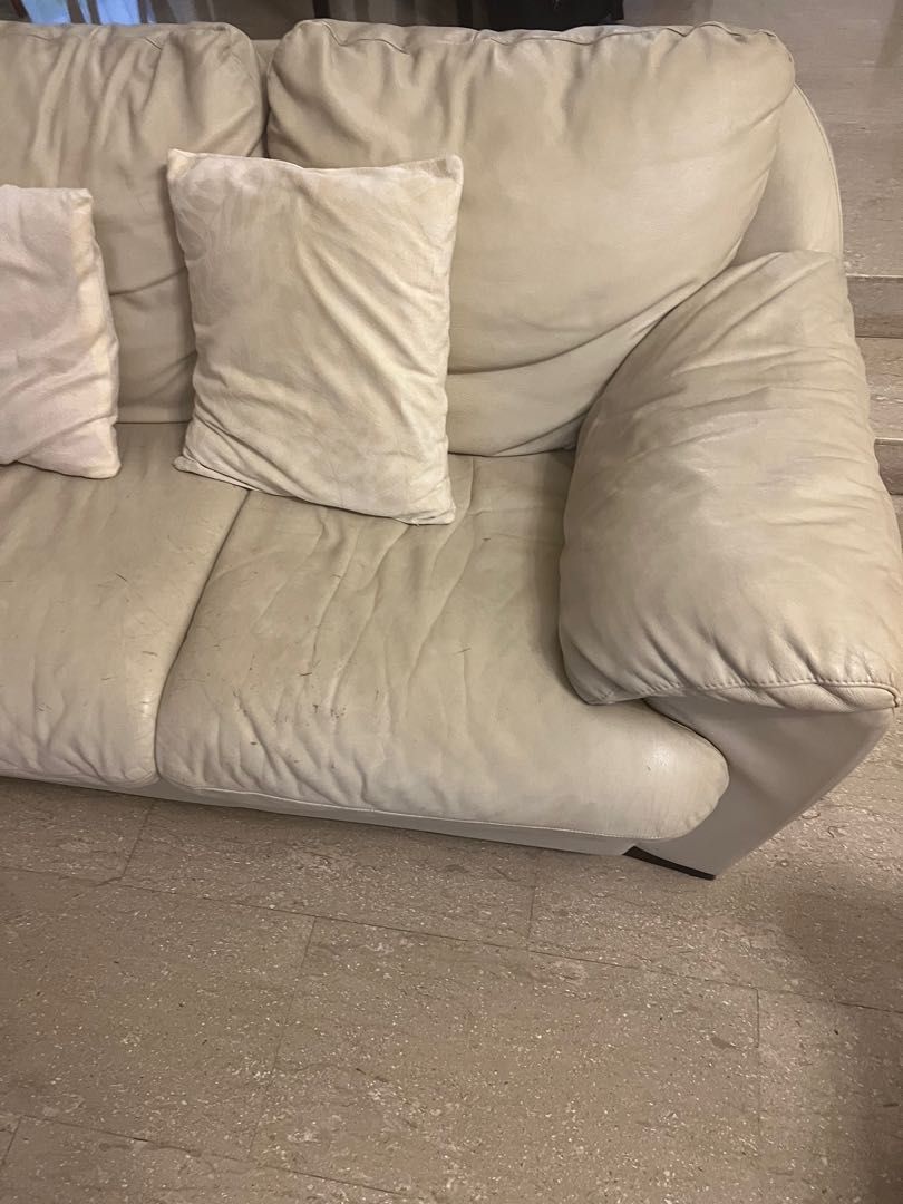 Genuine Leather 3Seater Sofa, Furniture & Home Living, Furniture