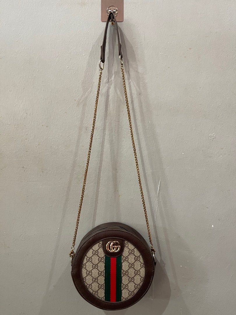 Gucci ophidia discount round bag review