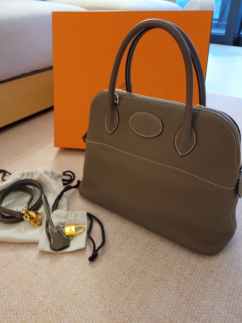 Hermes cabasellier 31 etoupe clemence leather, Luxury, Bags & Wallets on  Carousell