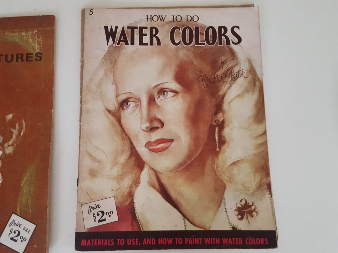 How to do water colors and how to draw with pastels drawing book set by